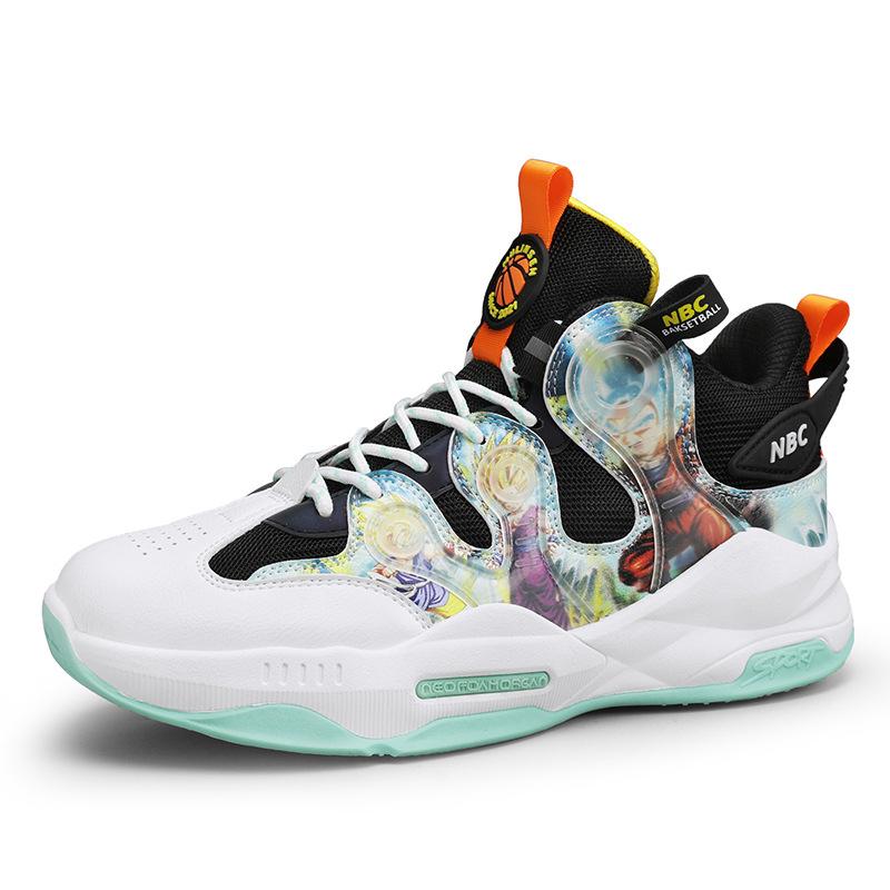 5D buty sportowe młodzieżowe graffiti wysokie sznurowane buty do koszykówki na platformie moda na cztery pory roku buty codzienne N058
