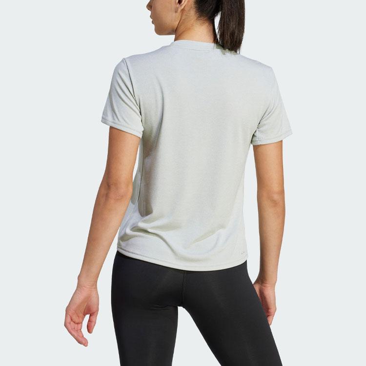 Adidas Hiit Heat.Rdy Sweat-Conceal Logo T-Shirt Women Tops Silver-Grey IM2635