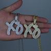 Sofort lieferbar XO Anhänger Halskette Zirkonia besetzt Herren Streetwear Schmuck