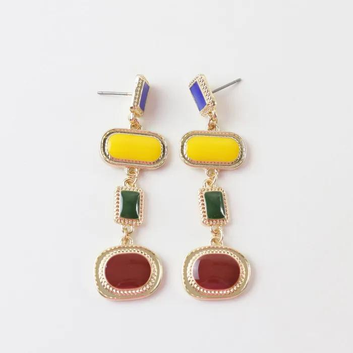 _posia vintage chain drop earrings