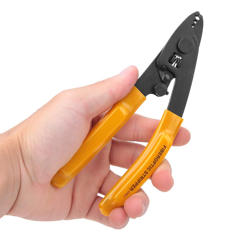 Fiber Optic Stripping Pliers 3 Port Hole Ergonomic Hand Stripper with Hex Socket Wrench