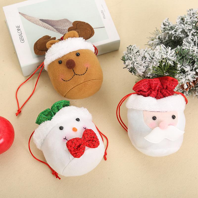 Christmas Decoration Bright Cloth Drawstring Apple Bag Santa Candy Bag Children's Gift Bag Christmas Apple Bag