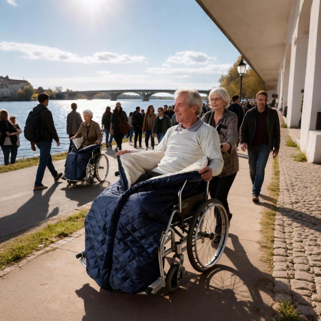 Wheelchair Blankets For Adults Windproof Recliner Chair Pocket Warmer Wheelchair Warm Covers For Women Men Senior Elderly Adults