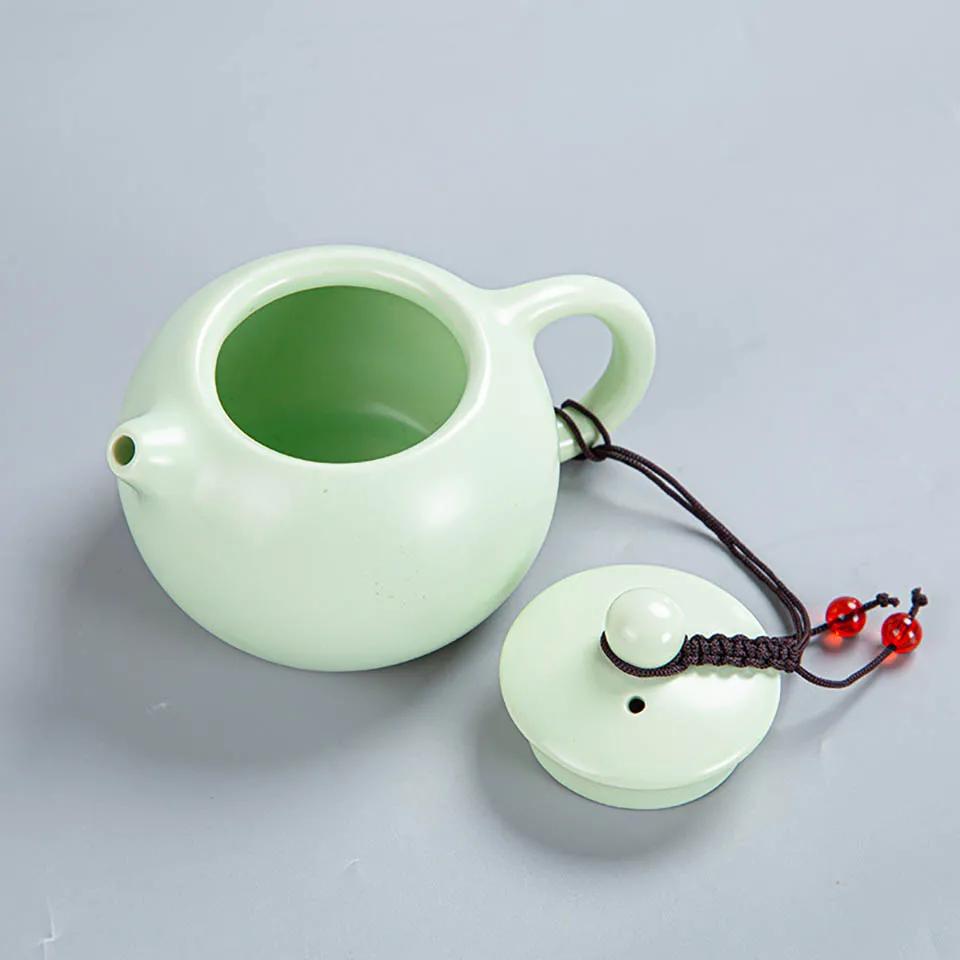 Chinese Tea Travel Set Kung Fu Ceramic Portable Teacups Teapot Porcelain Gaiwan Cups Ceremony Tools Handmade Mini XiShi Pot