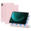 For Samsung Galaxy Tab S9 FE+ Case Magnetic PU Leather+PC Anti-scratch V-fold Stand Tablet Cover