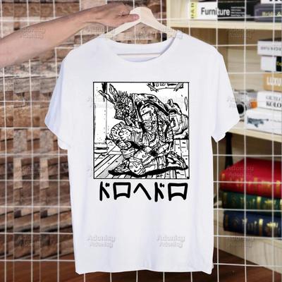 Dorohedoro Street Style Casual Korte Mouw Unisex KaiUnisex Nikaido Japan Anime Print T-shirt Losse O-hals T-shirt Heren T-shirt