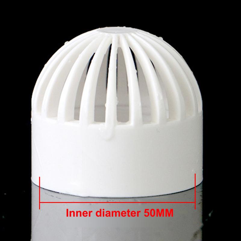 PVC Vent Cap Filter Set 2Pcs 20-90mm Isolation Screen Permeable Joints for Outdoor Water Tank Use