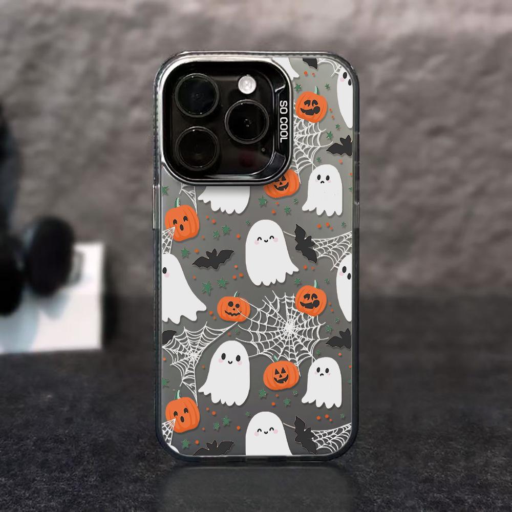 Halloween Ghost Drop-Proof Case for iPhone 17 Pro Max, Apple 15/16, 14 Pro Large Hole