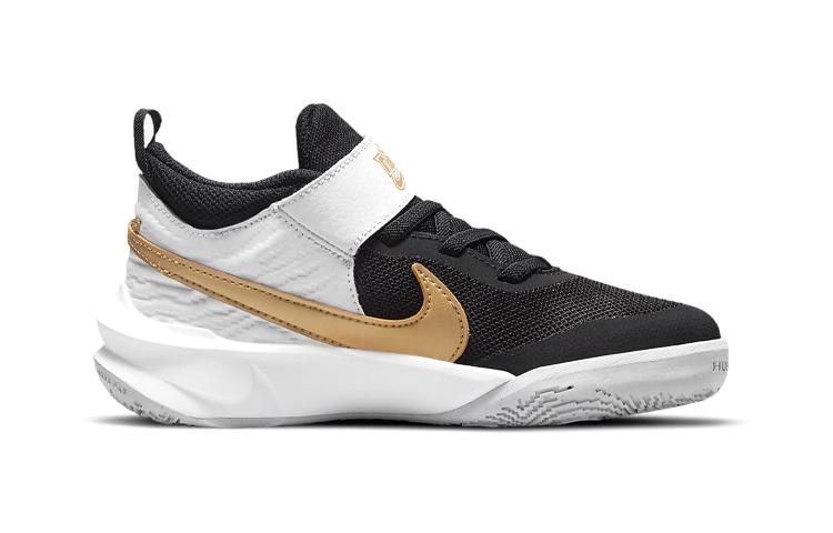 Nike Team Hustle D 10 Black White Metallic Gold PS CW6736-002