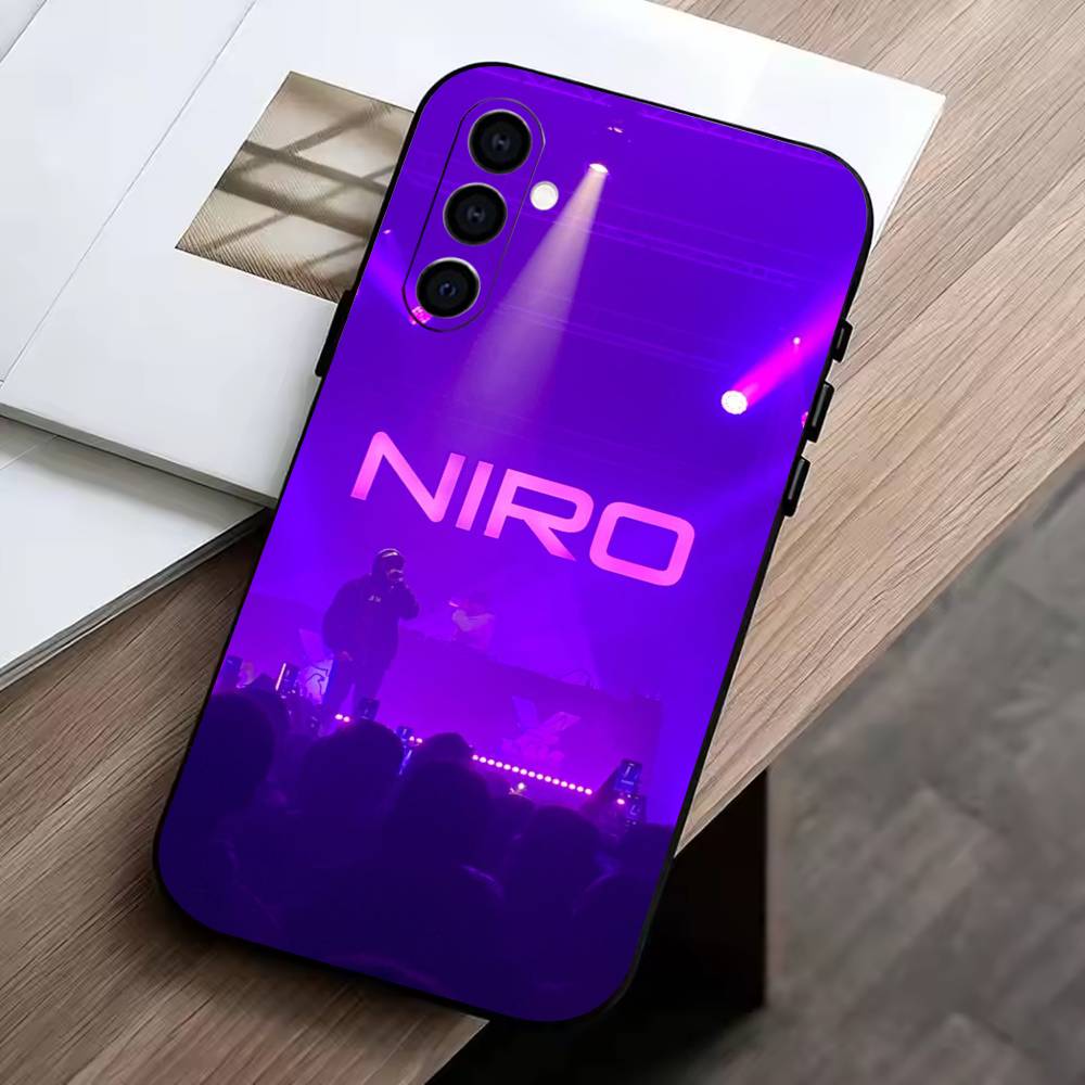 Singer N-NIRO Phone Case Black Silicone Soft For Samsung Galaxy A73,A72,A71,A70,A53,A52,A51