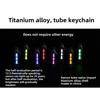 Titanium Alloy Tritium Tube Keychain, Self-luminous Tritium Trachea Necklace Pendant 3.5 * 25mm Tritium Removable