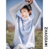 Cashmere Mulberry Silk Fur Brushed High Neck Sweater for Women - 2026 Series.