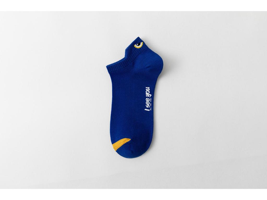 Men's 3D Ears Short Socks - Breathable Low-Cut Sports Mesh, Trendy for Spring/Summer.