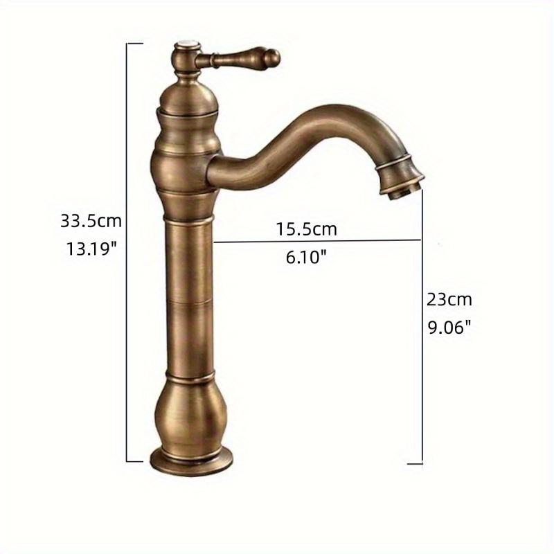 

Матовый золотой смеситель для ванной 360° поворотный однорычажный, идеально подходит для накладной раковины, в комплекте донный клапан в цвет смесителя Bronze