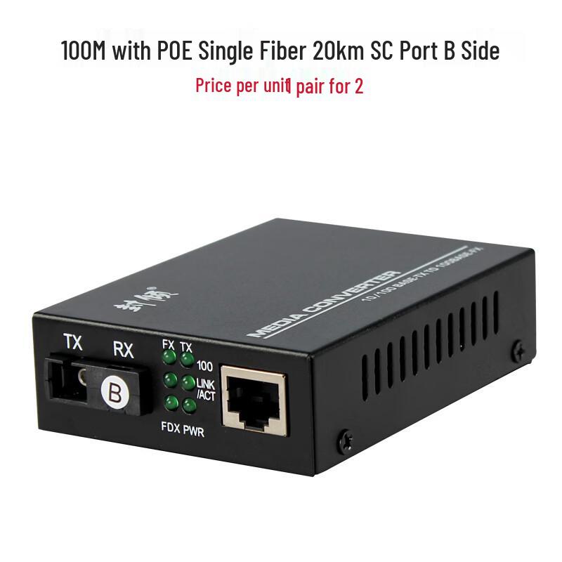 Fiber Optic Transceiver with POE