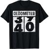 Funny Birthday Gift Odometer 40th 40 Yrs Old Joke T-Shirt Graphic Personalized Custom Printed Women Men Summer TShirts Camisetas
