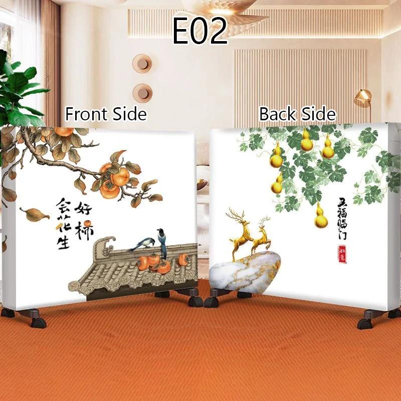 6 Sizes Cartoon Printed Radiator Dust Cover Household Oil Tin Dust Cover Heater Dust Cover Fabric Electric Heating