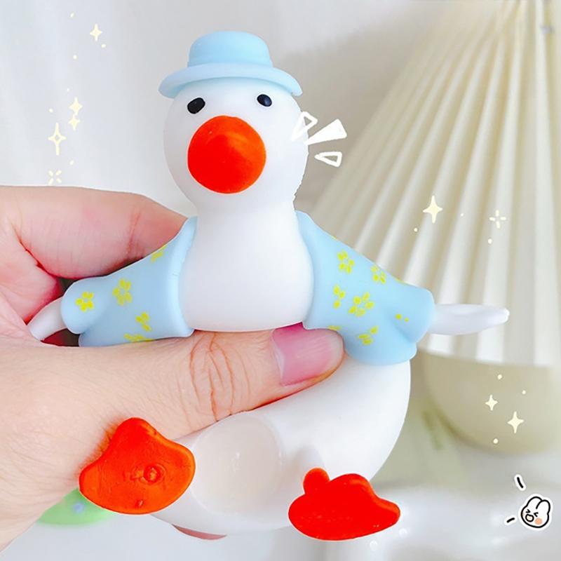 Duck Shape Slow Rising Squeeze Toy Cartoon Animal Slow Rebound Toy Anti-Stress Rebound Ball Stress Relief Toy Birthday Gift