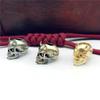 Pure Copper Devil Skeleton Knife Bead Lanyard Pendant Vintage Brass DIY Bracelet Keychain Accessories Umbrella Rope Bead Hanging