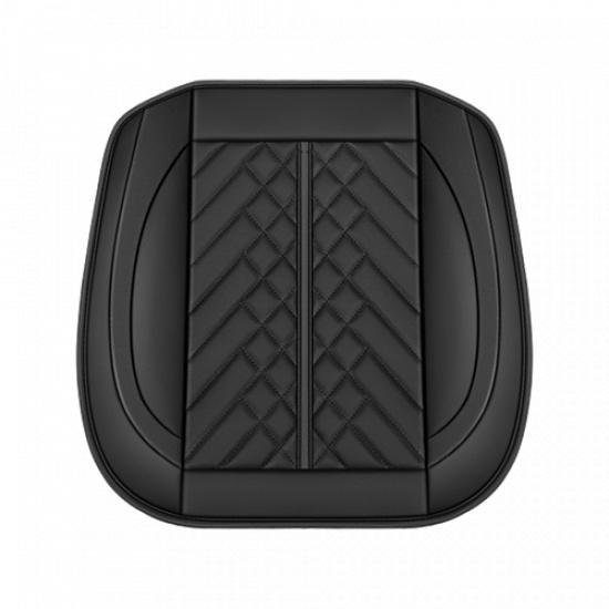 Front Car Seat Cover Cushion PU Leather Interior Accessories Black For 4 Seasons