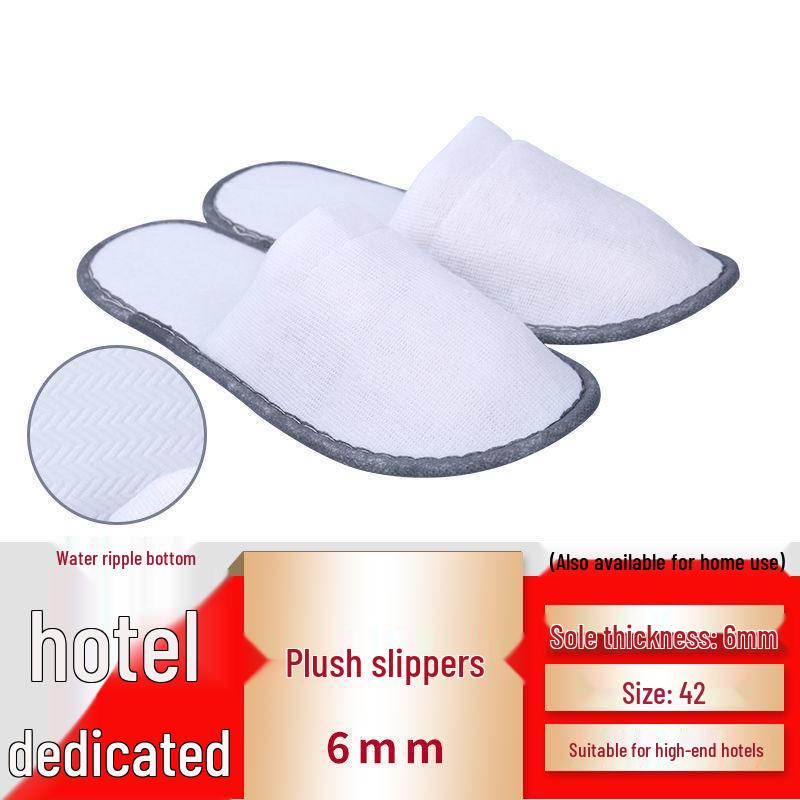 Customizable Gold-Edge Disposable Slippers for Hotels & Travel