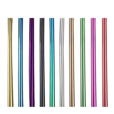 1 Adet Metal Pipet Seti Yeniden Kullanılabilir 215mm Pipet 304 Paslanmaz Çelik İçme Pipeti Fırçalı Çevre Dostu Pembe Pipet Kupalar İçin