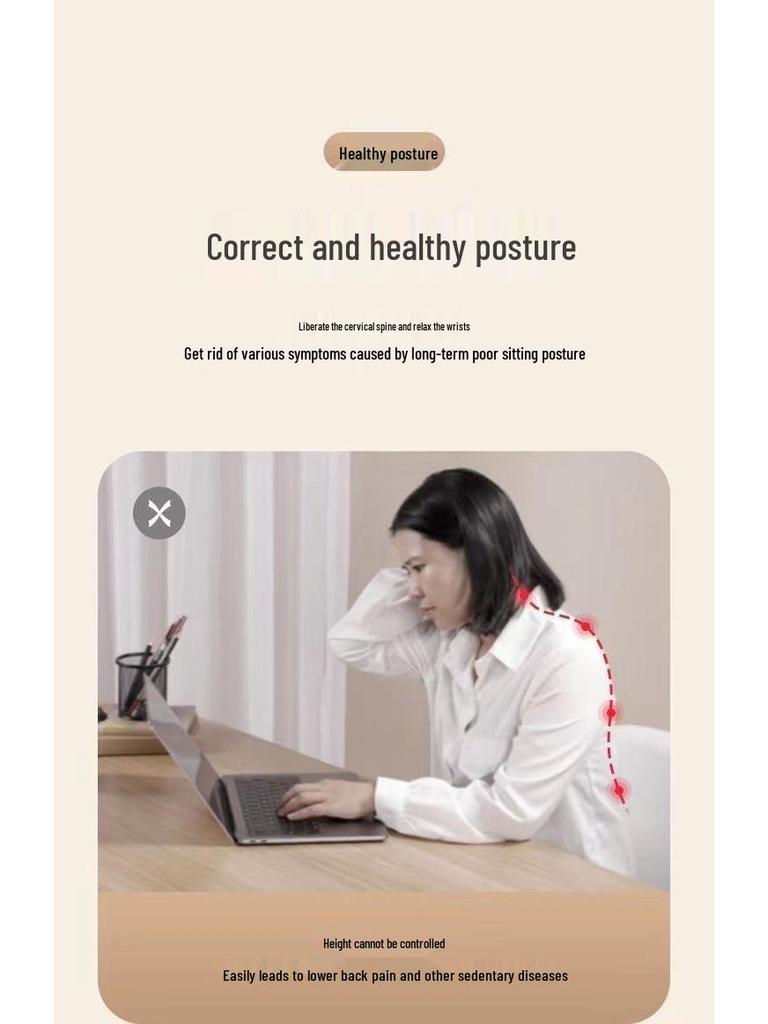 Soporte Elevador Ajustable y Plegable para Portátil y Monitor