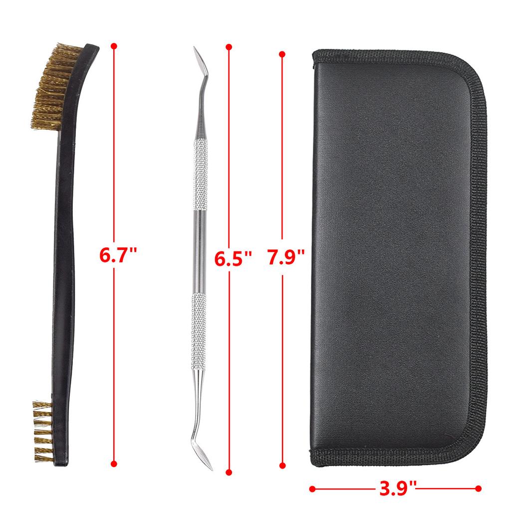 Small Wire Brush Set - Brass/ Stainless Steel/ Nylon Brushes for Cleaning Rust Removal, Dirt, Paint Scrubbing Wire Brush Set Double-Ended Cleaning