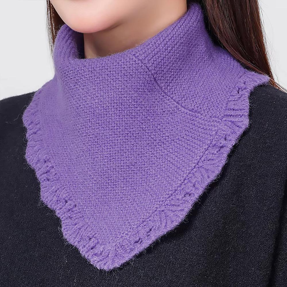 Casual Detachable Knitting False Collar Neck warmer Windproof Knitted Turtleneck Head Neck Warm Cover Women