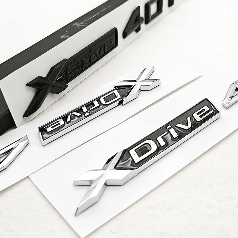 3D ABS Car Letters Logo XDrive 40i 40d Rear Trunk Badge Side Fender Emblem Decals For BMW X3 X4 X5 X6 X7 Exterior Accessories