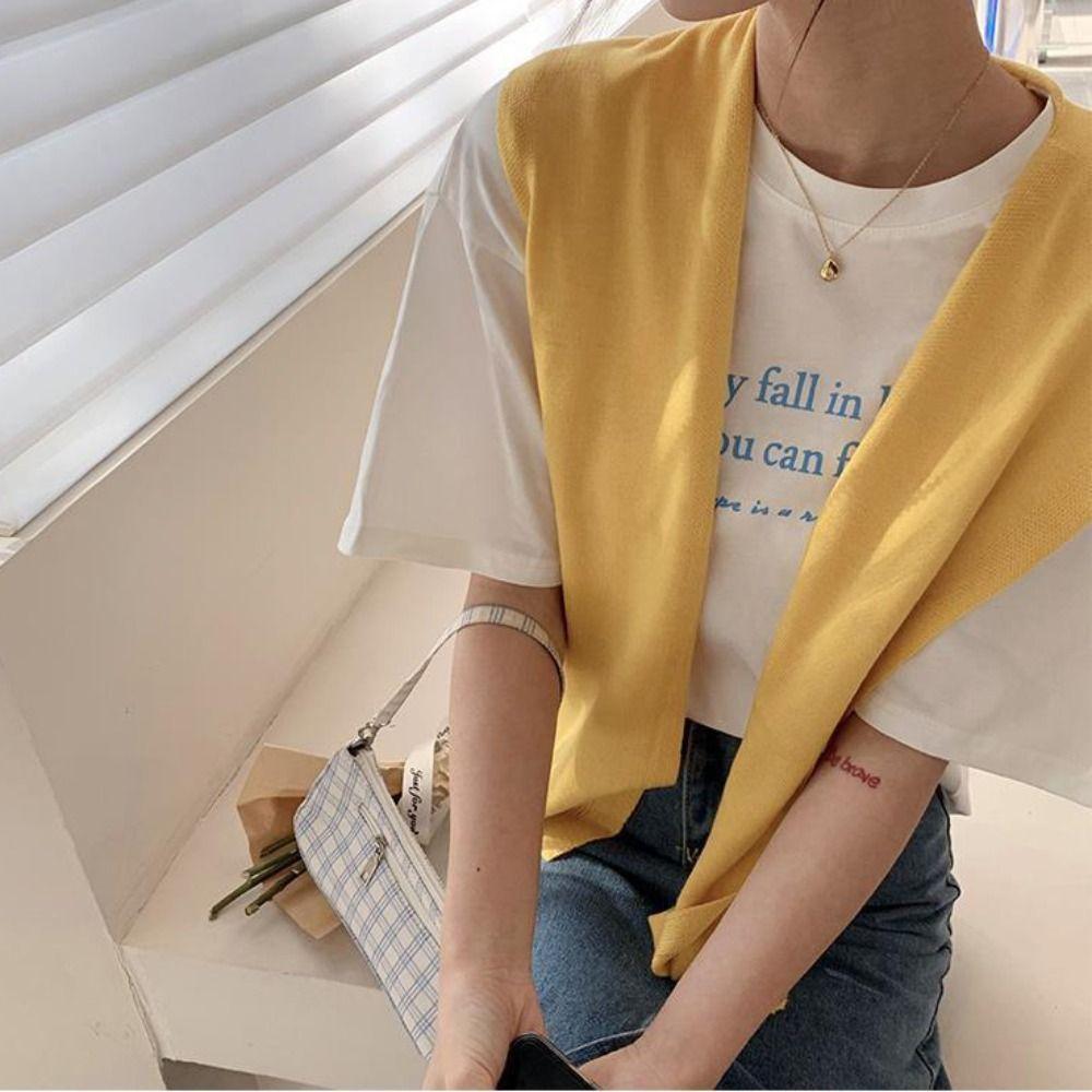 Cape Knitted Shawl Solid Color Wool Scarves Elegant Knit Scarf  Female