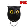 1/3PCS Magnetic Owl Key Holders Self Adhesive Magnets Hold Keychain Key Hanger Hooks Will Open Eyes Home Wall Decorative Hooks
