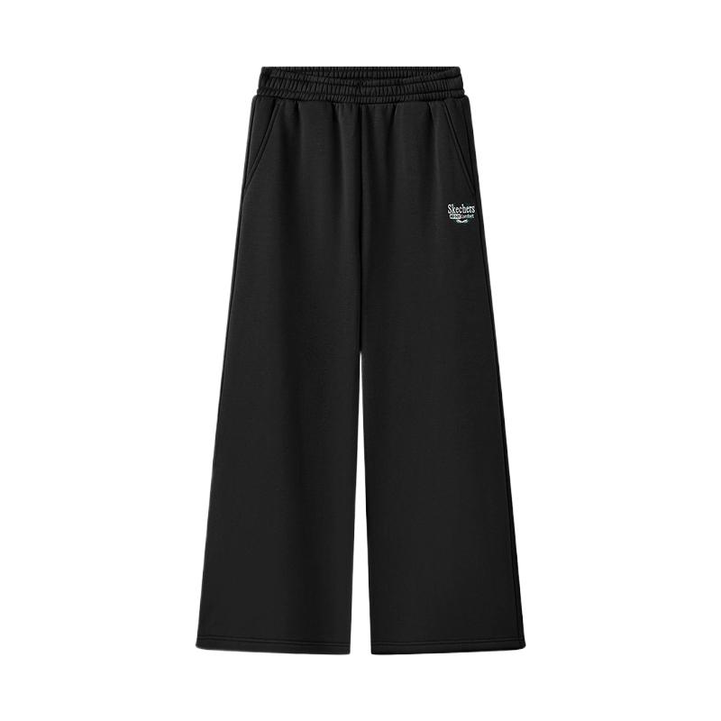 Skechers Soft Solid Color Breathable Loose Fleece Knit Sports Pants Women bottoms L325W059-0018 M