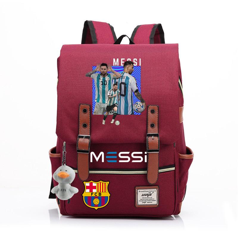 2023 neuer Schulranzen Lionel Messi Koreanischer Oxford-Stoff Rucksack Nylon, Reisetasche Damen Outdoor Rücken