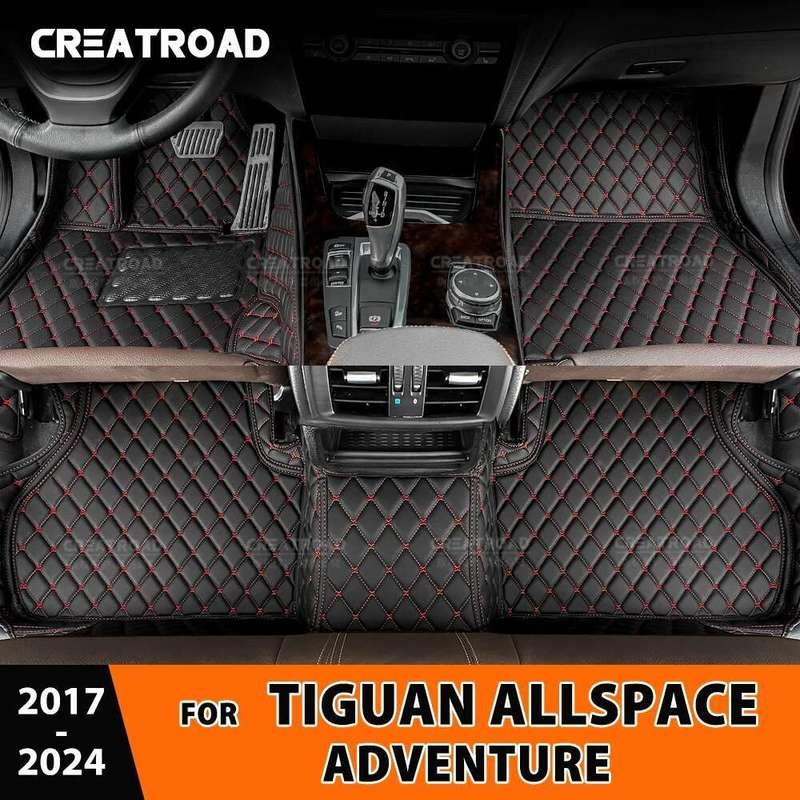 

For VW Volkswagen Tiguan L (5-SEAT) 2017-2024 2018 Car Floor Mats Carpet Cover Interior Accessories Beige