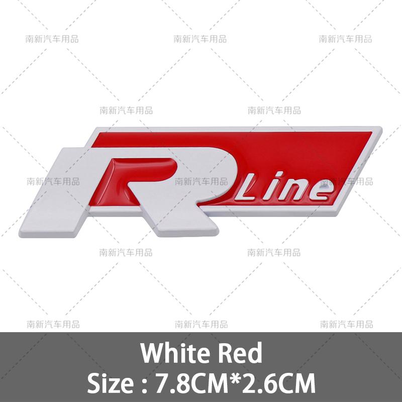 VW 2026 Hot 3D Metal R Line Logo Rline Car Emblem MDKE6 Badge Sticker Trunk Decals For Volkswagen Polo Passat Sagitar Magotan Jetta Be