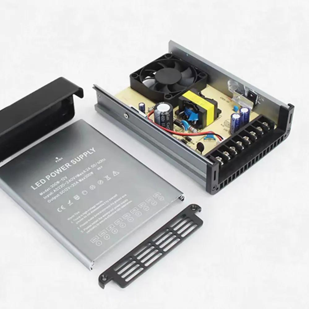 Full Power 5V/12V/24V/36V/48V Rainproof Power Supply Switch Transformer AC 220V Outdoor Adapter 350W 400W 600W SMPS with Filter