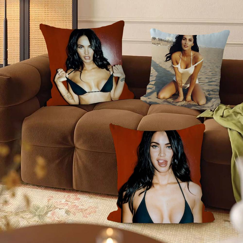 M-Megan D-Denise Fox Pillowcase Toon Gift Cushion Cover Bedroom Home Sofa Chair Seat Decor Pillow Case