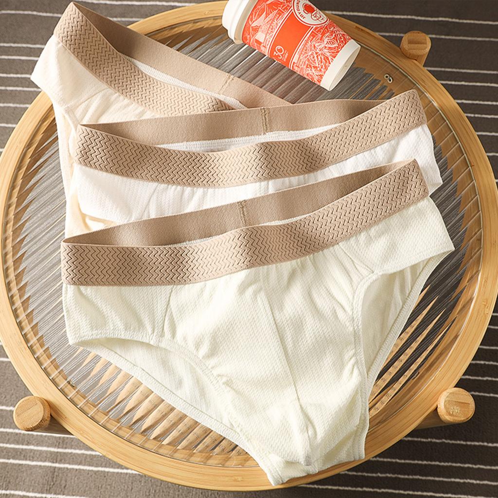 Pánské prodyšné trojúhelníkové spodní prádlo z čisté bavlny Pánské pohodlné a sexy krátké spodní prádlo Pánské