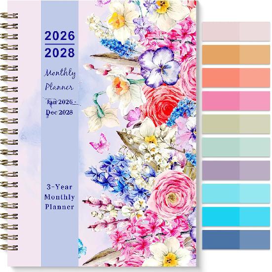 Eaasty 2026-2028 Monthly Planner Calendar - 3 Year Monthly Planner 2026-2028, January 2026 - December 2028, 8.4 x 5.9 36 Months with Tabs Notes
