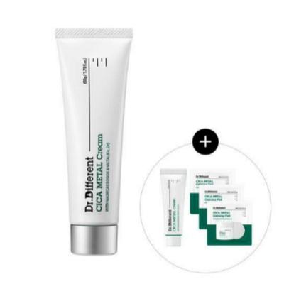 Dr. Different Cica Metal Cream 50g Set (Main 50g + 20g + 6 Pads)