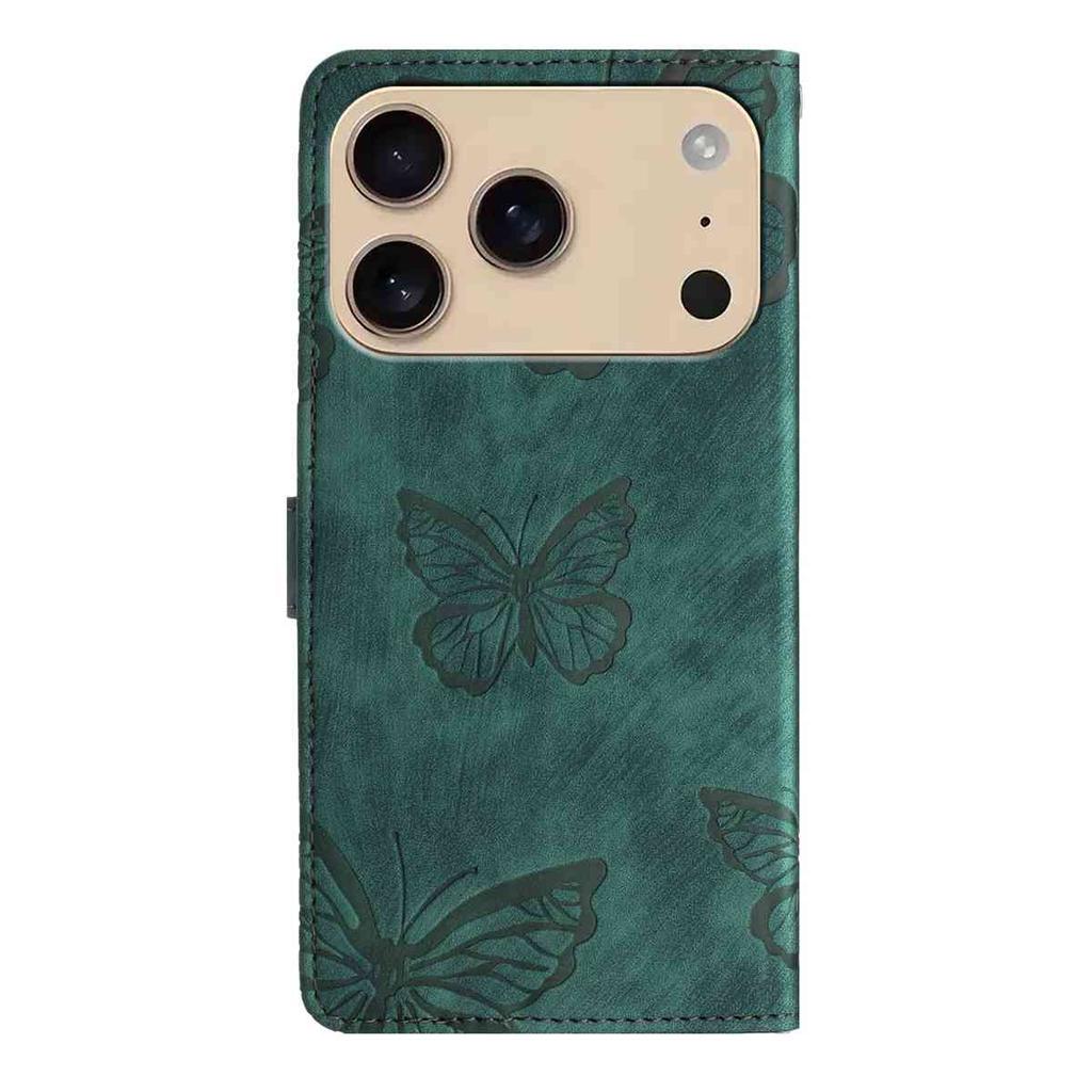 For iPhone 7 8 XS 11 12 13 14 15 16 17 Series Faux Leather Wallet Case with Butterfly Design,Card Slots & Shockproof Protection