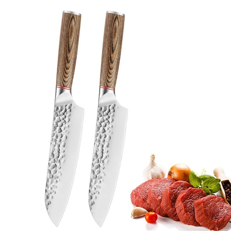 New Stainless Steel Forged Knife Santoku Knife Kitchen Boning Knife Household Vegetable Fruit Knife Professional Butcher's Knife
