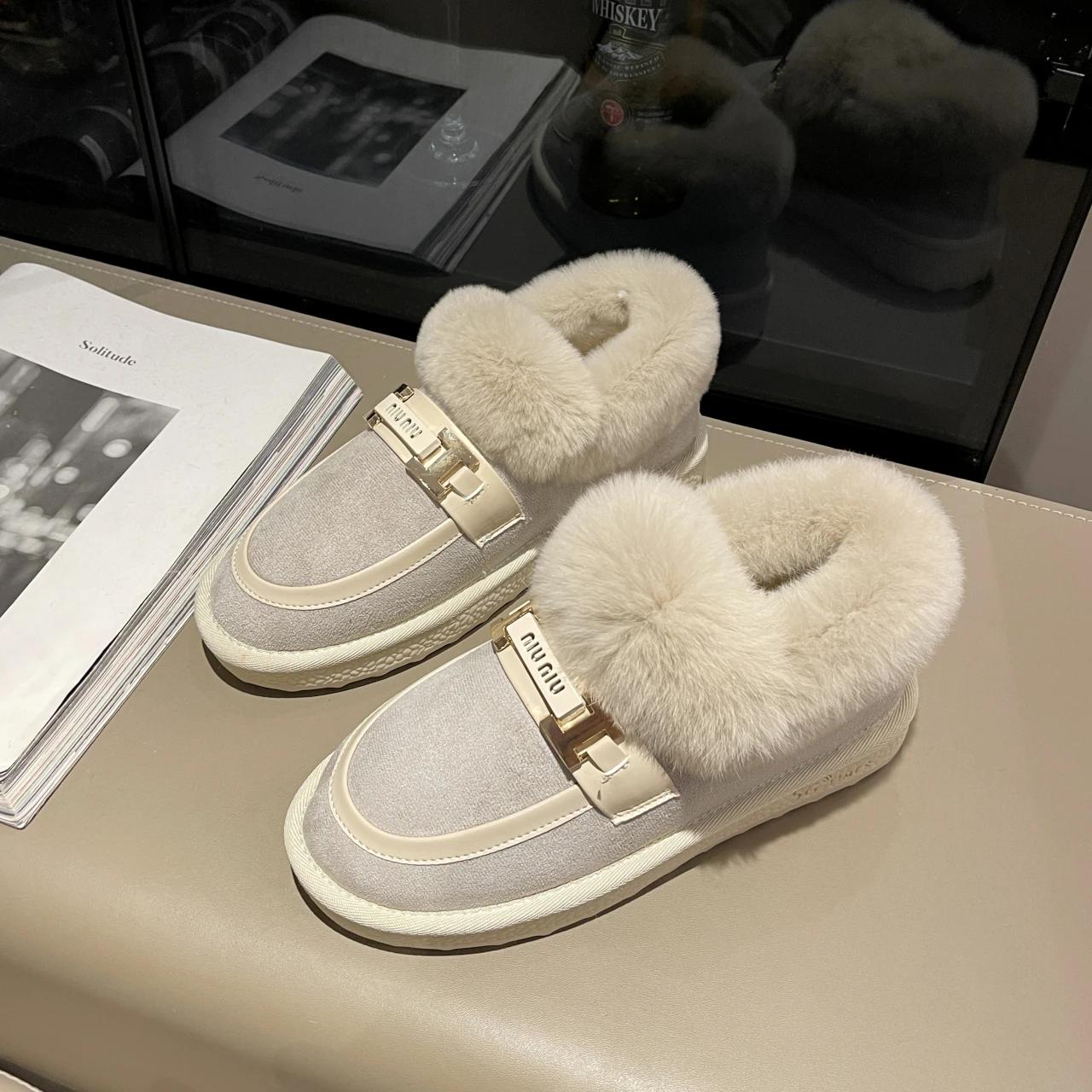 

Модные европейские и американские туфли из хлопка с неглубокой подошвой для женщин 2024 года, новые повседневные женские спортивные ботильоны с плоским дном и круглым носком 39 бежевый