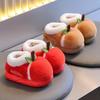 Fashion New baby kawaii fruit slippers winter home heel wrapped shoes kids lovely apply slipper boys girl warm house slip on boot shoes