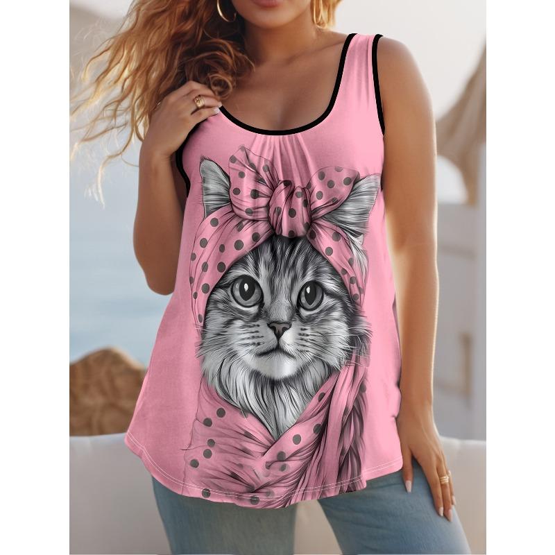 Women's Vest Loose Fashion Print Top Is Simple T-Shirts Women’s