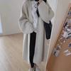 Høst og vinter damegenser Premium Sense Lang genser Løs design Nisje Lazy Windbreaker Cardiganjakkeoverdeler