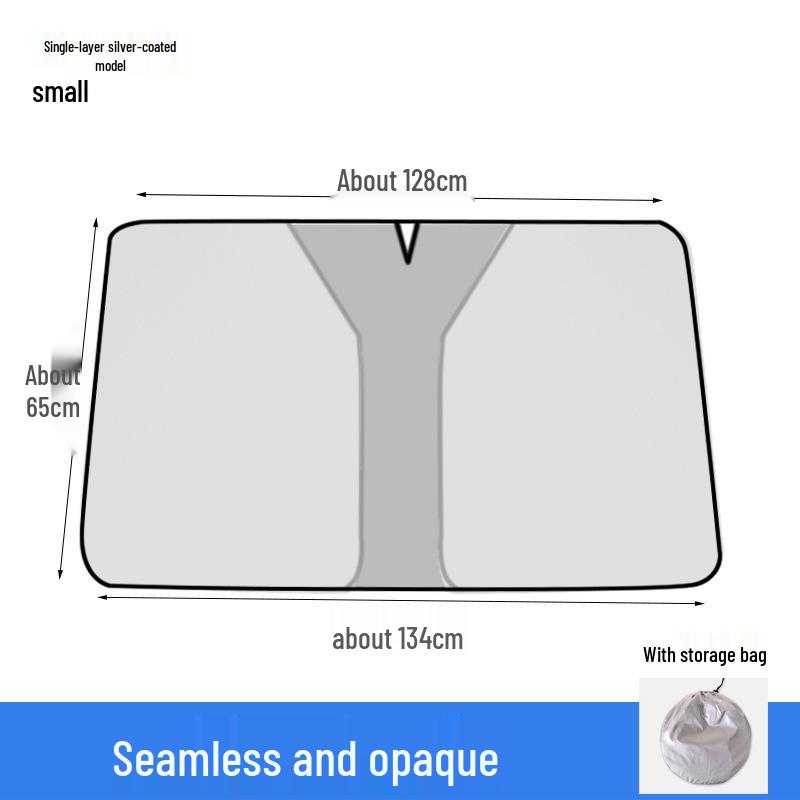 Car Windshield Sunshade: Titanium Silver Blackout Board with Heat Insulation and Laser Sun Blocker.