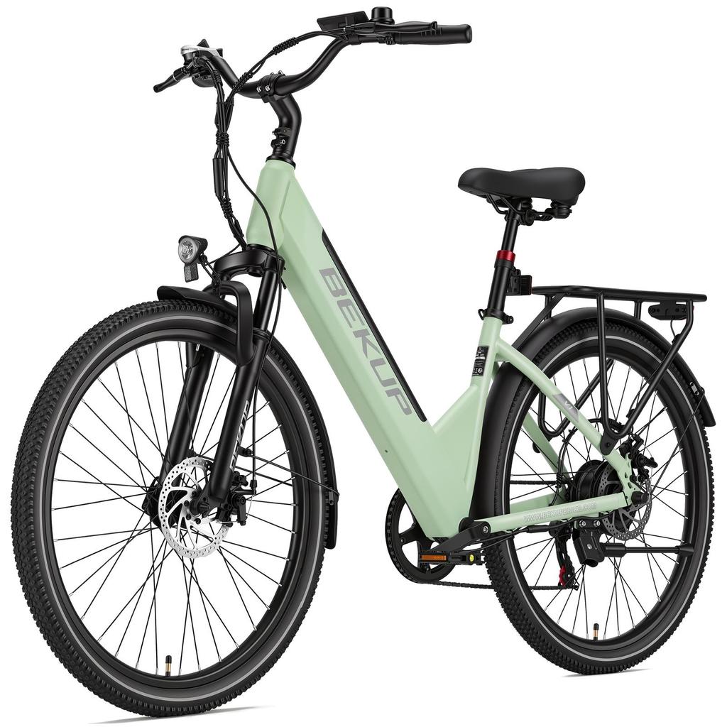 BEKUP V1 City Commuting Electric Bicycle 26 Inch Tires 36V 14.5AH Battery 250W Motor 125KG Max Load 75KM Max Range E-Bike For Unisex