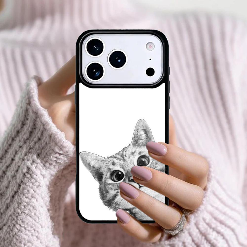 Lustige schleichende Katze Handyhülle Für Apple iPhone 17 Air 16E 15 14 Plus 13 12 11 Pro Max Mini Funda Abdeckung